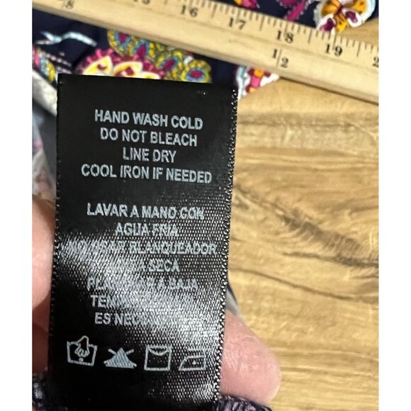 MSK Navy‎ Floral Print Short Sleeve Tunic Shift Dress 3X - Picture 9 of 9